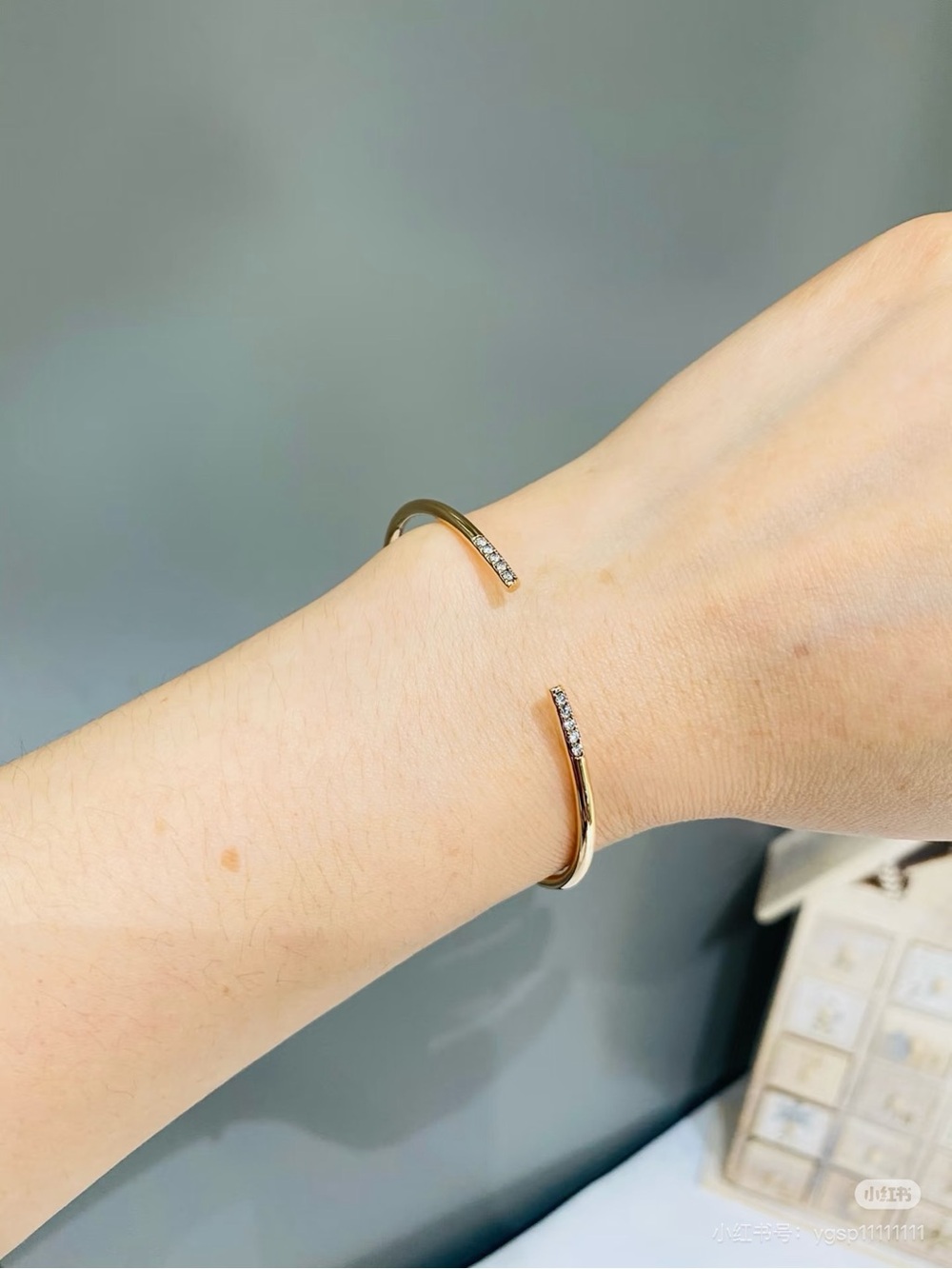 Tiffany T Wire Diamond Bracelet 18K Rose Gold | Retired